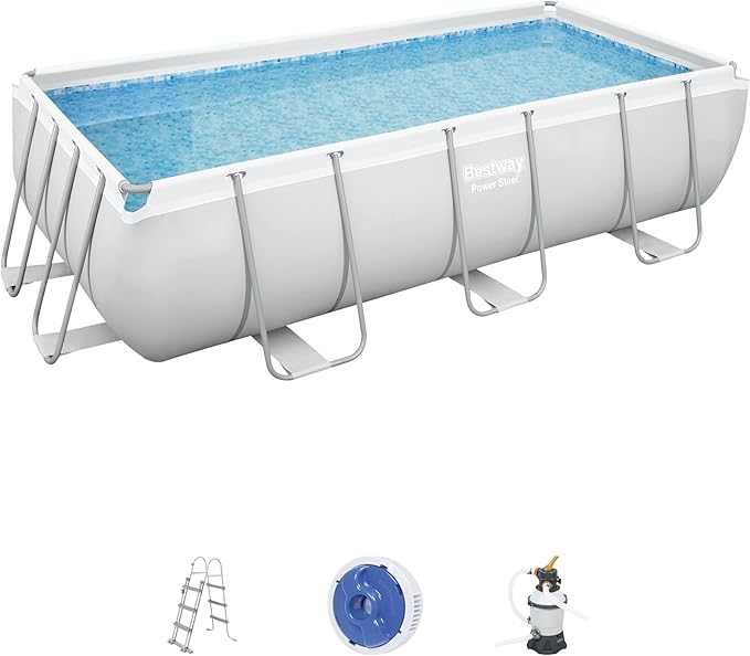 Bestway Power Steel 21' x 9' 52"/6.40m 2.74m 1.32m Rectangular Pool Set