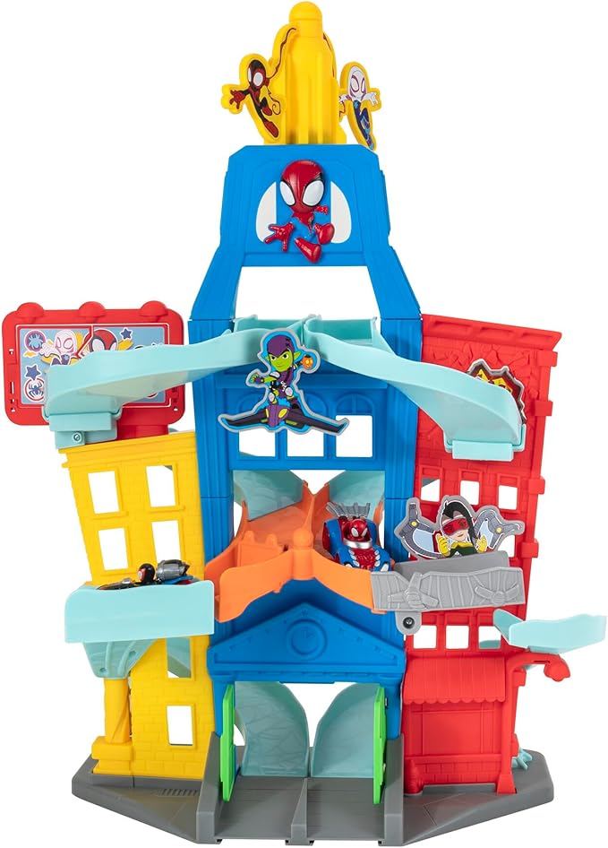 Spidey and his Super Friends Metal Vehicle City Track Set
