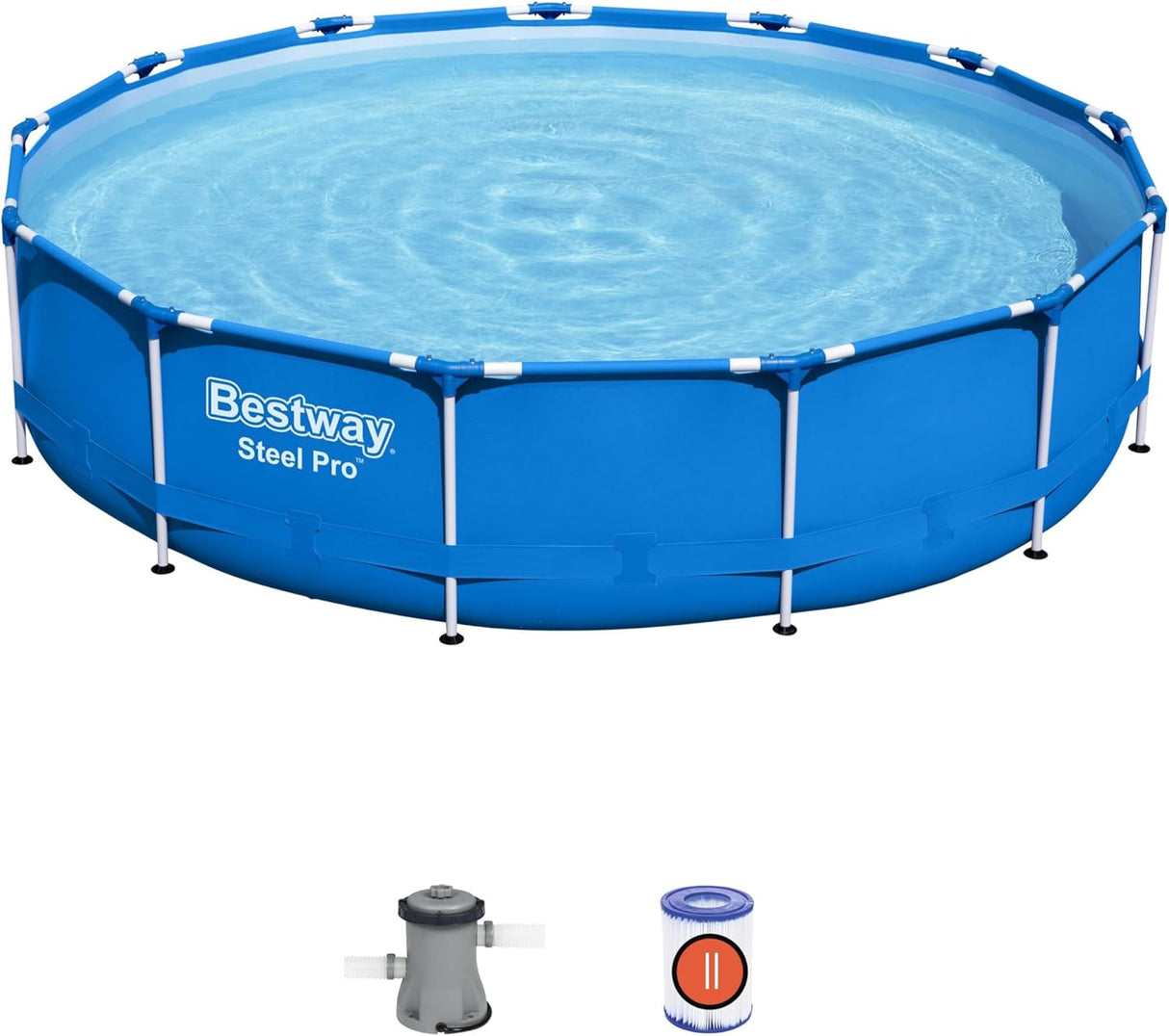 Bestway Pool Set Steel Pro, Blue, 13 X 33 Inches/3.96M X 84Cm
