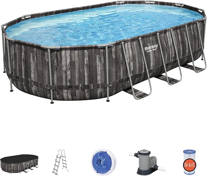 Bestway Power Steel 20' X 12' 48"/6.10M 3.66M 1.22M Oval