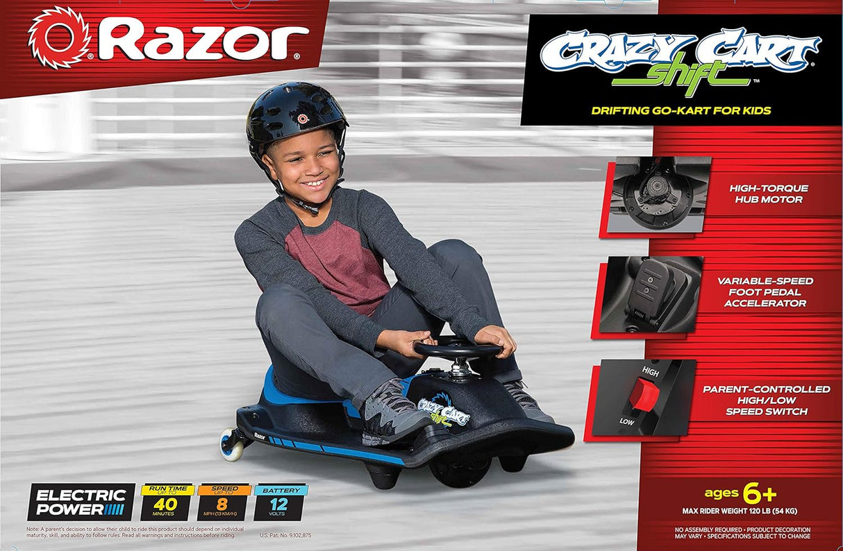 Razor Crazy Cart Shift Blue 13Km/H Ages 6+