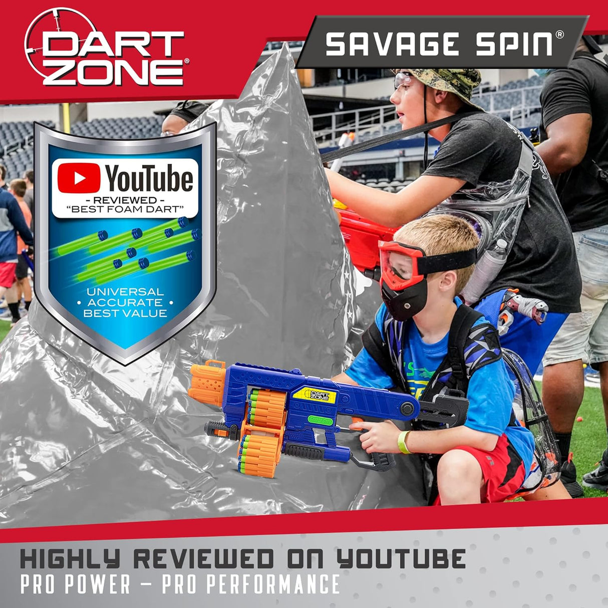 Dart Zone Savage Motorized Triple Drum Blaster