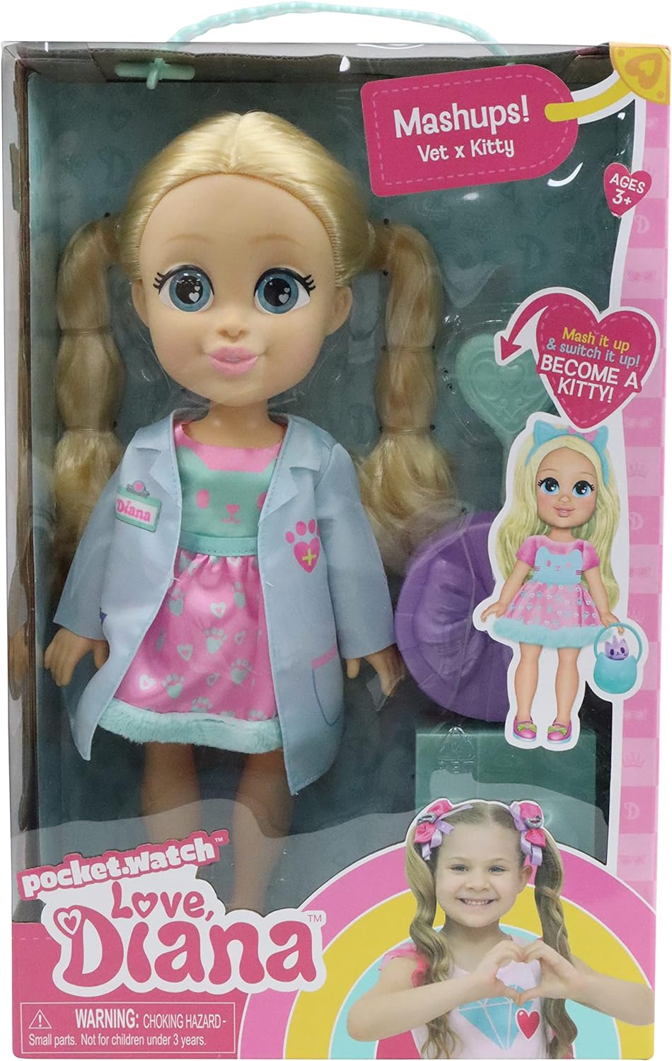 Love Diana Doll Mashup Vet Kitty S3 13in