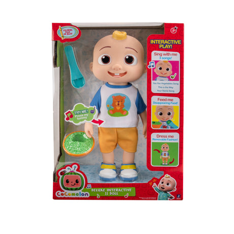 Cocomelon Deluxe Interactive JJ Doll Plush Toy (31.7cm) - Khaleeji Toys