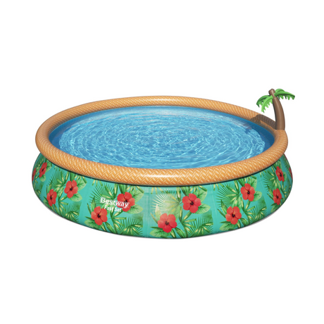 Bestway Fast Pool Set Paradise Palm w/ Pump and Filter 457x84cm - Khaleeji Toys