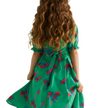 Hayati Girl Dress Green Floral