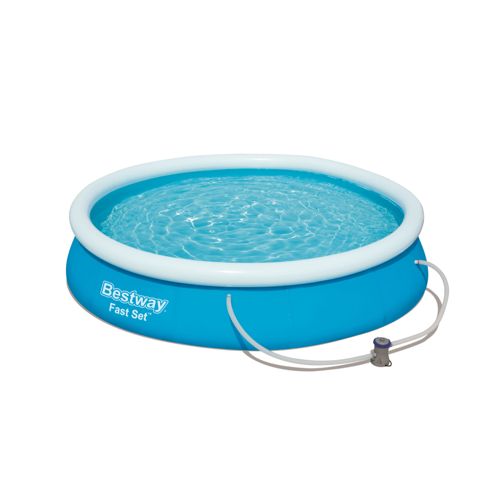 Bestway Fast Pool Set w/ Pump and Filter - Blue - 396x76cm - Khaleeji Toys