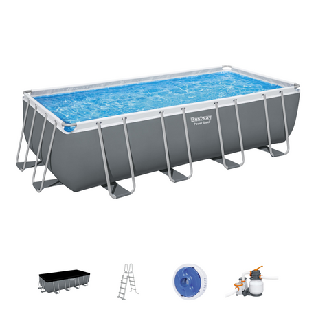 Bestway Power Steel Above Ground Pool Set 549x274x132cm - Khaleeji Toys