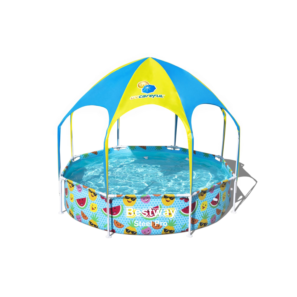 Bestway Steel Pro UV Careful Splash-In-Shade Play Pool 244x51cm - Khaleeji Toys