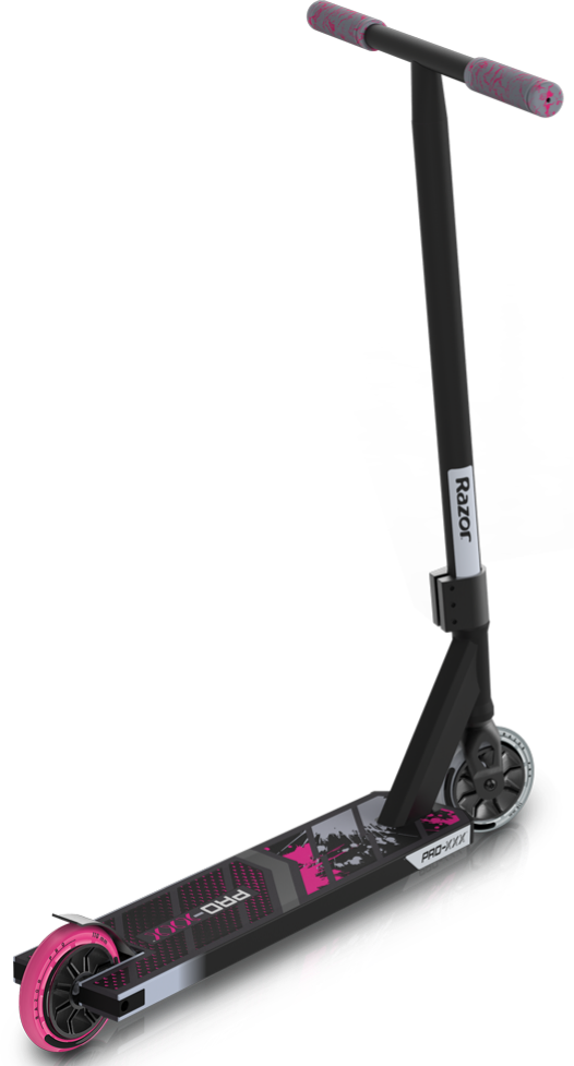 Razor Stunt Scooter Pro XXX - Black/Grey/Pink - Khaleeji Toys