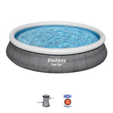 Bestway Fast Pool Set - Gray 457x84cm [Includes Pump & Filter] - Khaleeji Toys