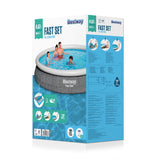 Bestway Fast Pool Set - Gray 457x84cm [Includes Pump & Filter] - Khaleeji Toys