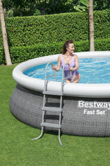 Bestway Fast Pool Set - Gray 457x107cm [Includes Filter & Pump] - Khaleeji Toys