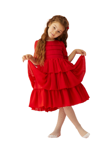 Hayati Girl Dress Red Party Chic