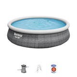 Bestway Fast Pool Set - Gray 457x107cm [Includes Filter & Pump] - Khaleeji Toys